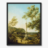 Canaletto - English Landscape Capriccio with a Column - Poster